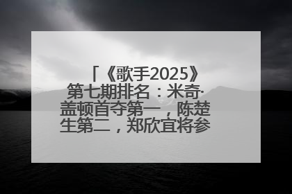 《歌手2025》第七期排名：米奇·盖顿首夺第一，陈楚生第二，郑欣宜将参加下一轮张榜赛